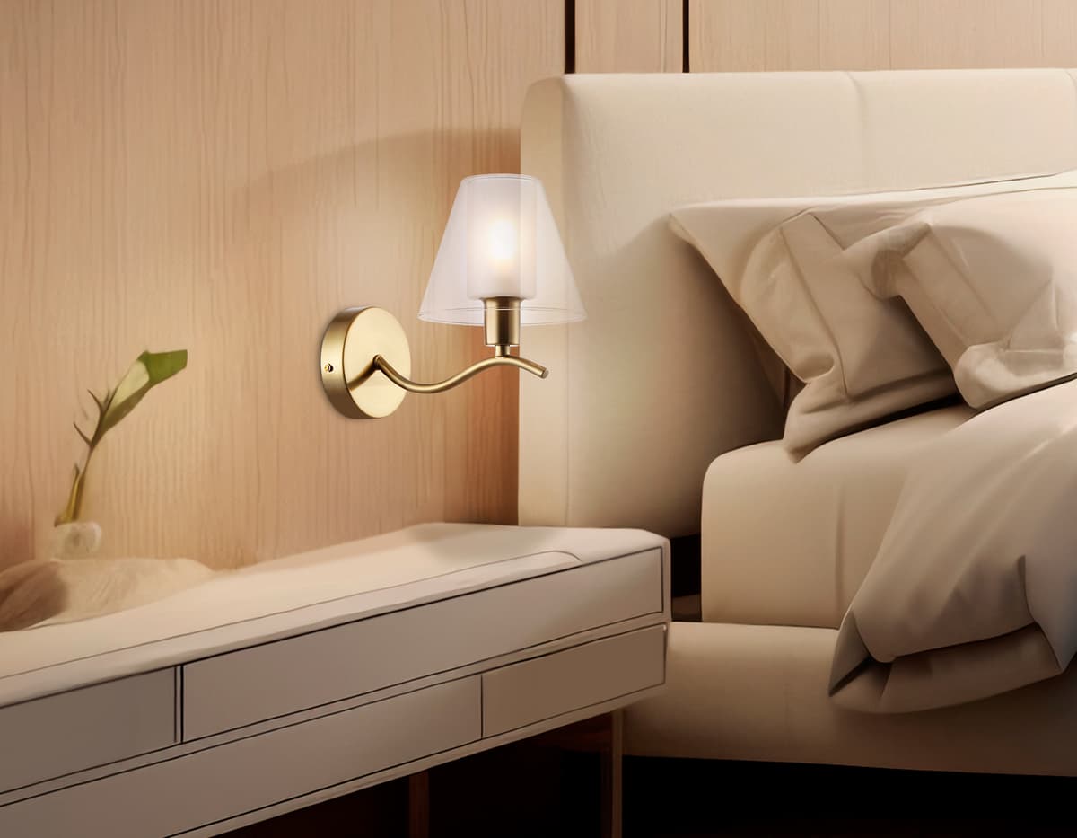 Настенный светильник LH57095 BS/FR латунь/белый матовый E14 max 40W 230*140*200 Ambrella Light 10