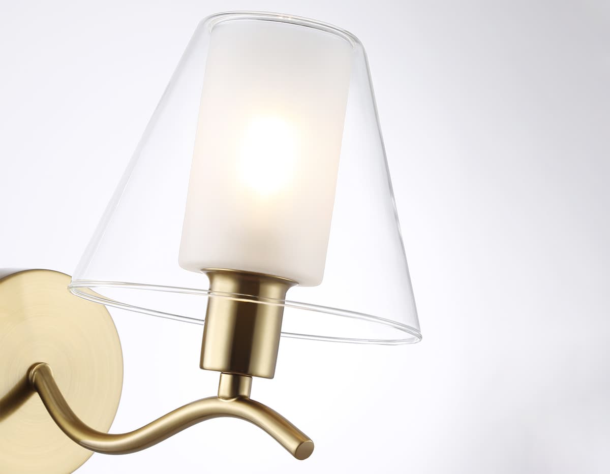 Настенный светильник LH57095 BS/FR латунь/белый матовый E14 max 40W 230*140*200 Ambrella Light 12