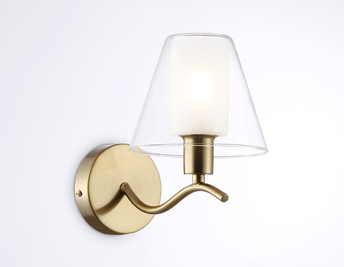 Настенный светильник LH57095 BS/FR латунь/белый матовый E14 max 40W 230*140*200 Ambrella Light 15