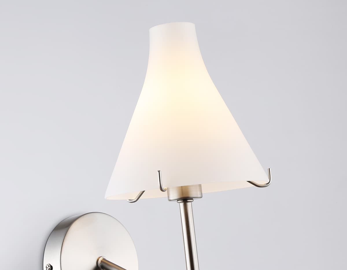 Настенный светильник LH57127 SN/FR никель/белый матовый E14 max 40W 210*150*280 Ambrella Light 10