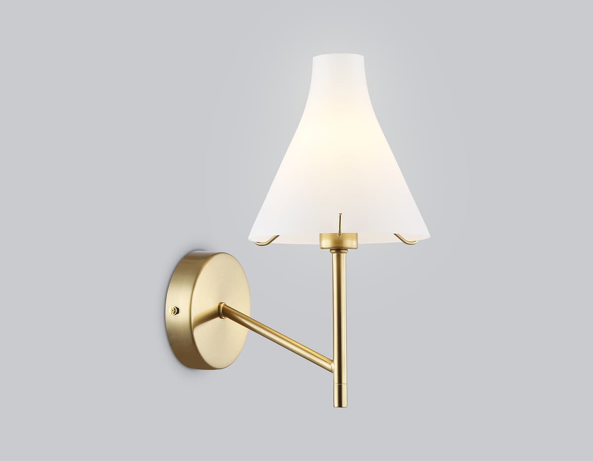 Настенный светильник LH57137 BS/FR латунь/белый матовый E14 max 40W 210*150*280 Ambrella Light 13