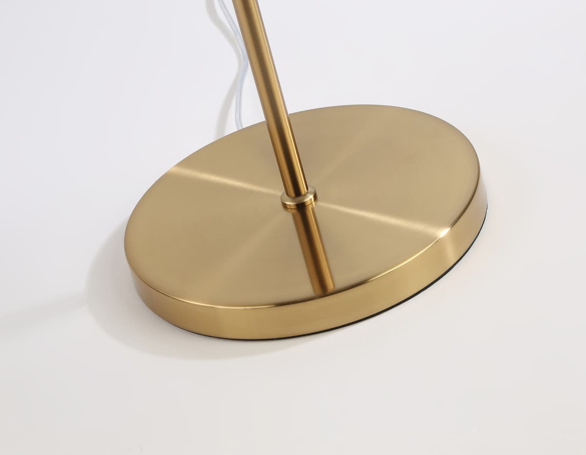 Напольный светильник с абажуром и хрусталем LH71028 BS/WH латунь/белый E27 max 60W D360*1550 Ambrella Light 14