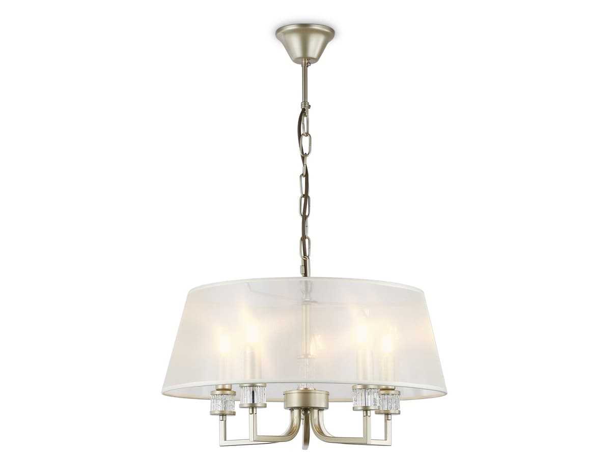 Подвесная люстра с абажуром LH71211/5 CGD золото E14/5 max 40W D500*700 Ambrella Light 11