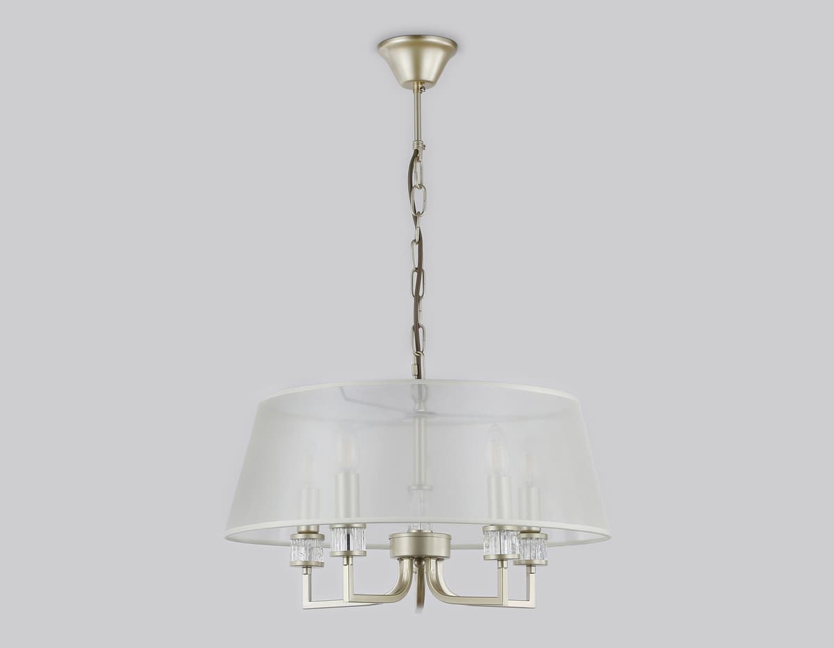 Подвесная люстра с абажуром LH71211/5 CGD золото E14/5 max 40W D500*700 Ambrella Light 12