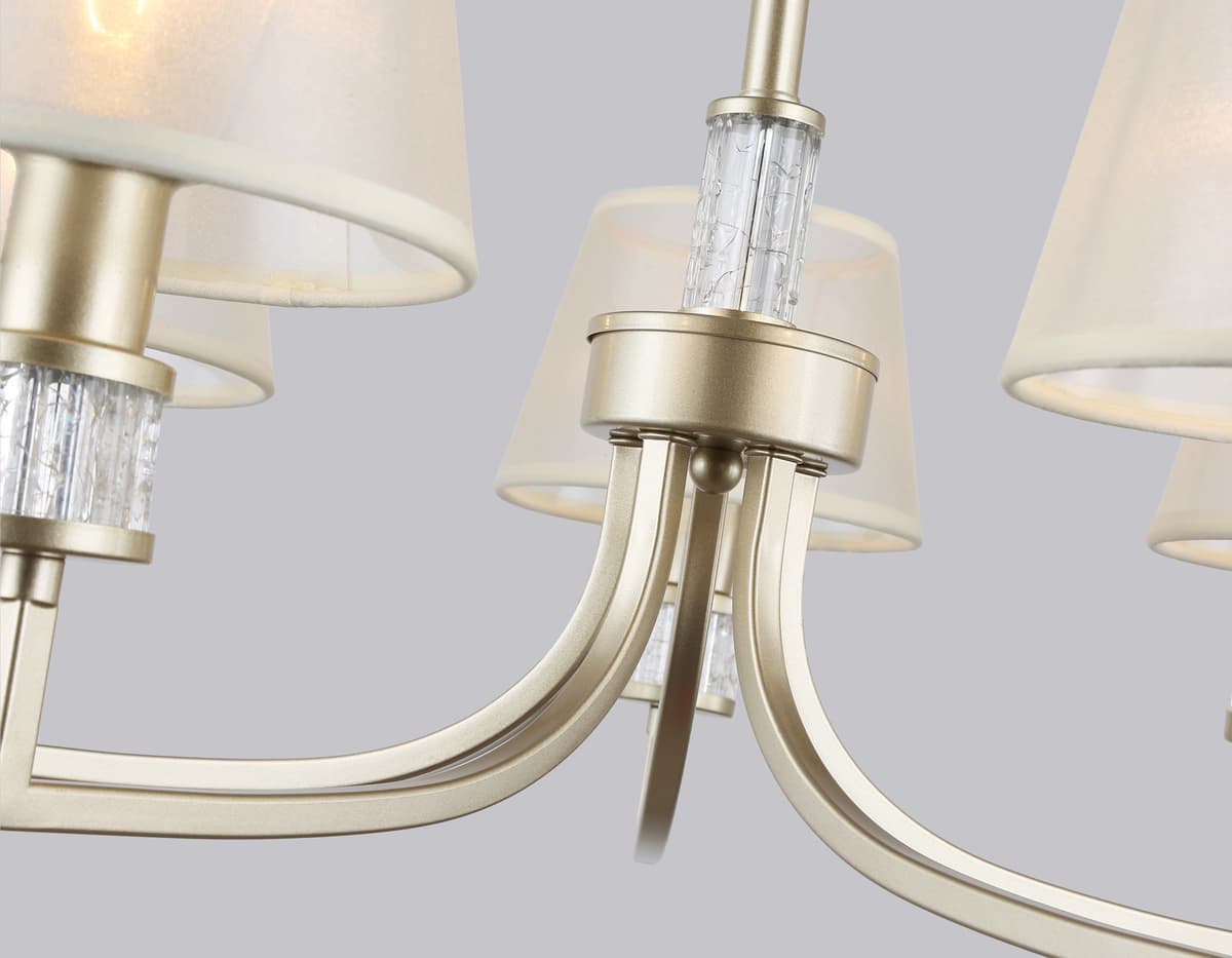 Подвесная люстра с абажурами LH71214/5 CGD золото E14/5 max 40W D620*740 Ambrella Light 10