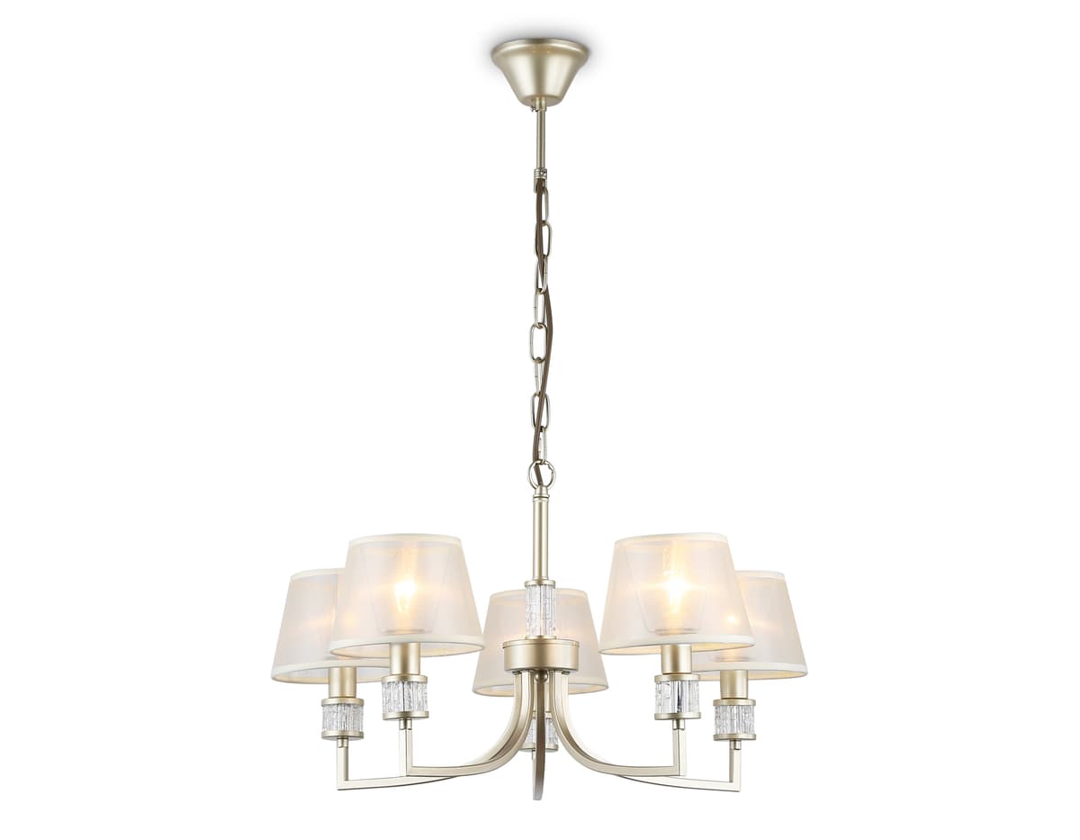 Подвесная люстра с абажурами LH71214/5 CGD золото E14/5 max 40W D620*740 Ambrella Light 11