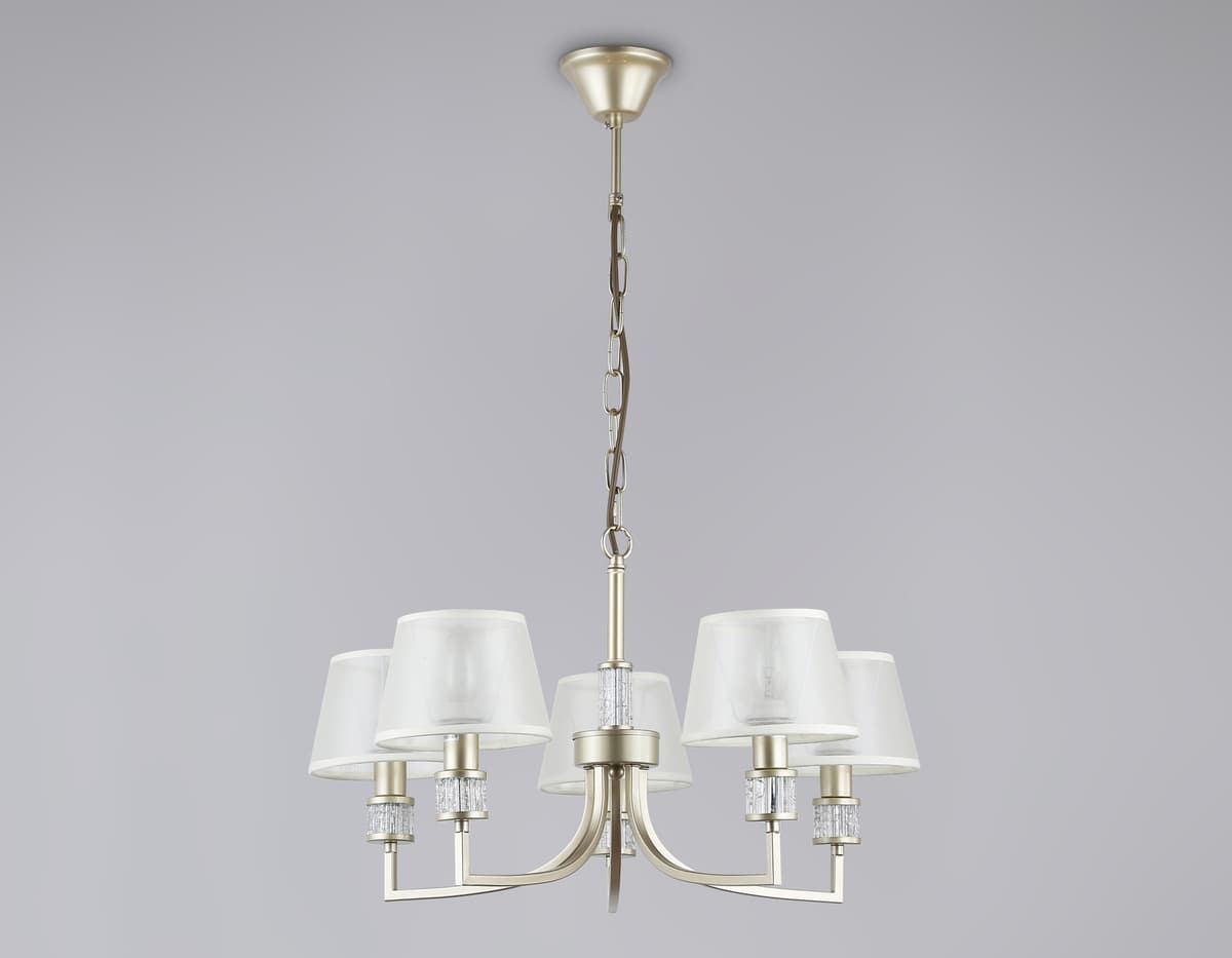 Подвесная люстра с абажурами LH71214/5 CGD золото E14/5 max 40W D620*740 Ambrella Light 12