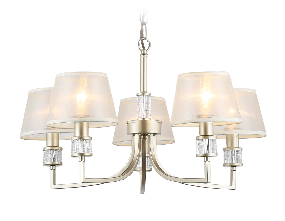 Подвесная люстра с абажурами LH71214/5 CGD золото E14/5 max 40W D620*740 Ambrella Light 8