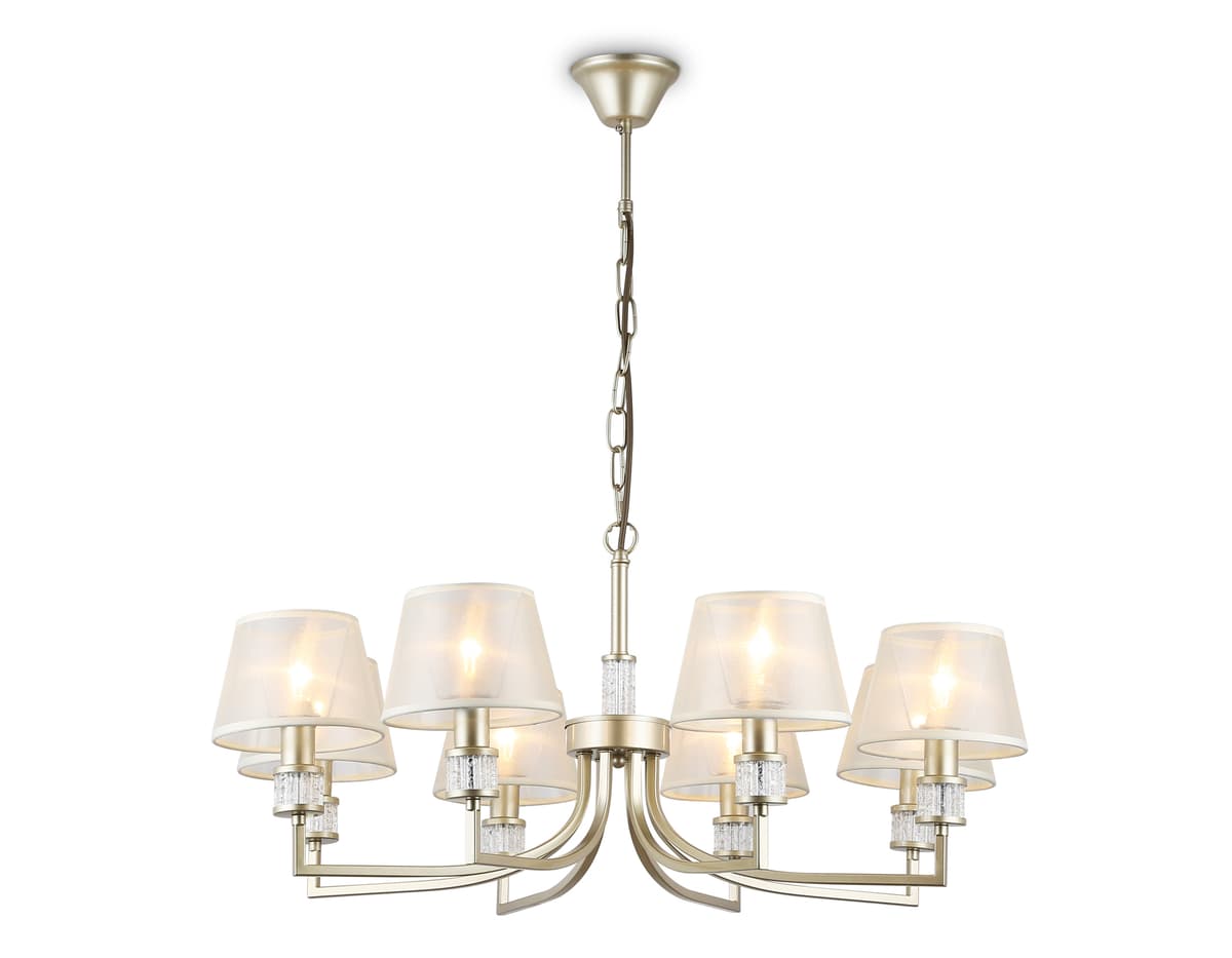 Подвесная люстра с абажурами LH71217/8 CGD золото E14/8 max 40W D790*750 Ambrella Light 11