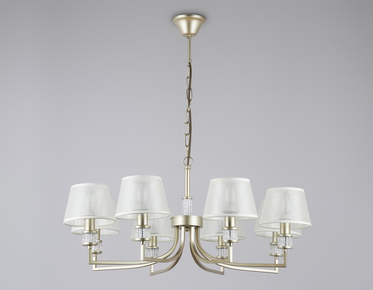 Подвесная люстра с абажурами LH71217/8 CGD золото E14/8 max 40W D790*750 Ambrella Light 12