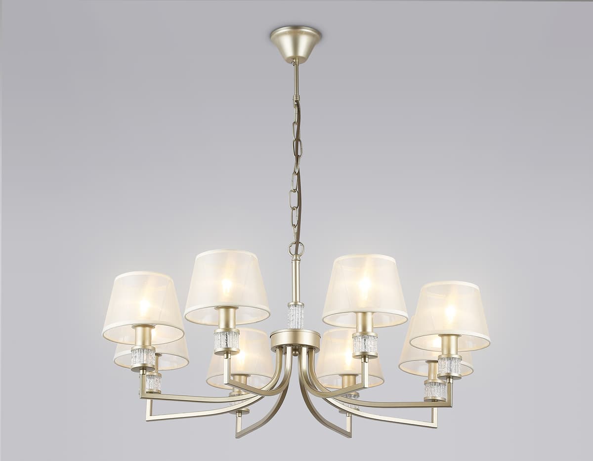 Подвесная люстра с абажурами LH71217/8 CGD золото E14/8 max 40W D790*750 Ambrella Light 13