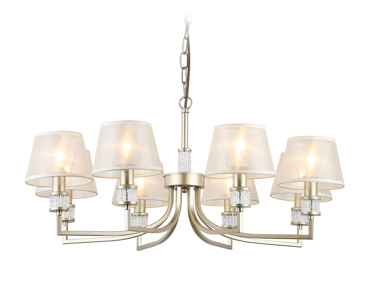 Подвесная люстра с абажурами LH71217/8 CGD золото E14/8 max 40W D790*750 Ambrella Light 8
