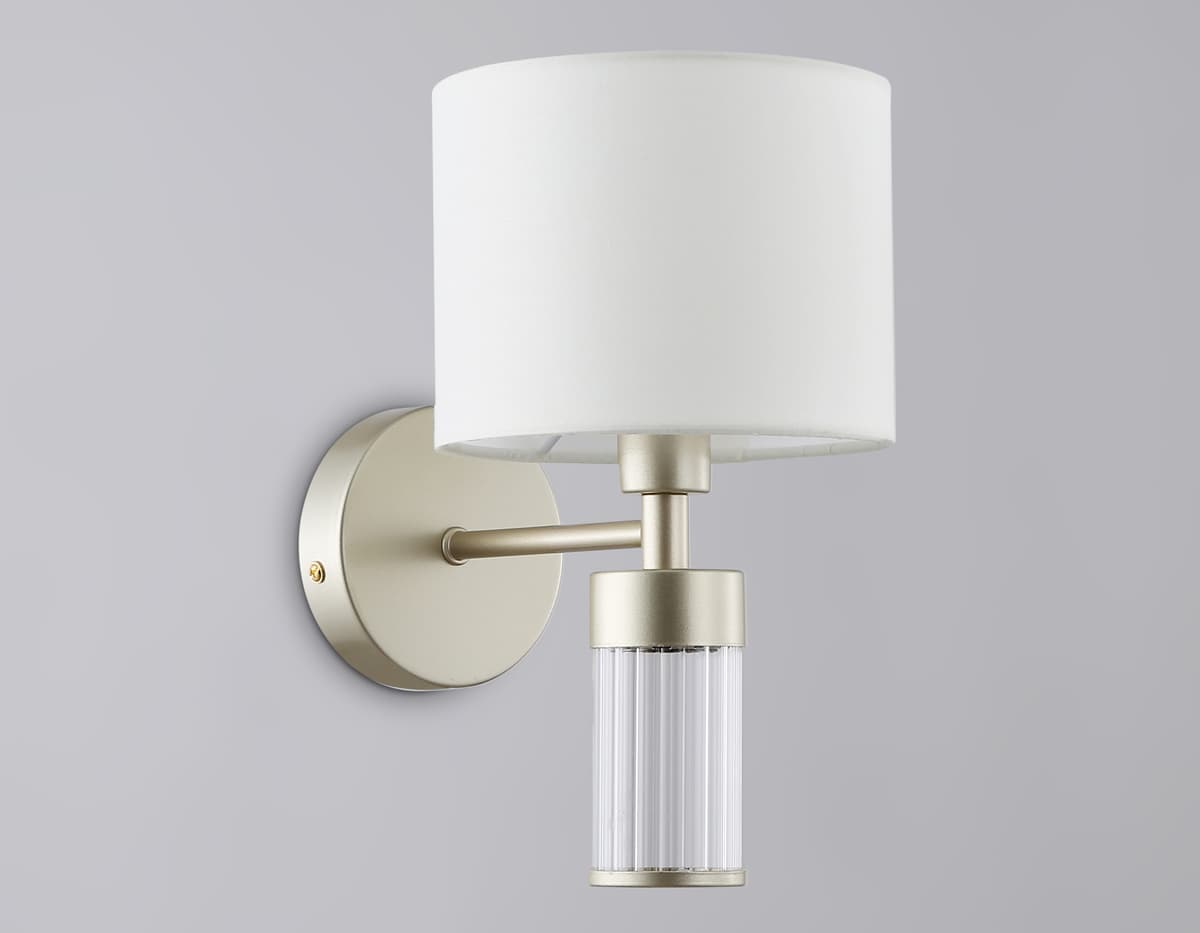 Настенный светильник с абажуром LH71305 CGD/WH золото/белый E14 max 40W 220*150*260 Ambrella Light 10