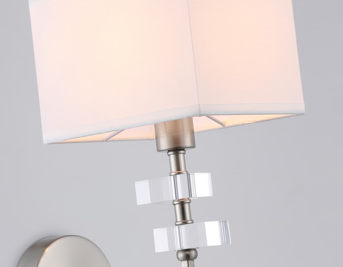 Настенный светильник с абажуром LH71325 SN/WH никель/белый E14 max 40W 240*130*300 Ambrella Light 10