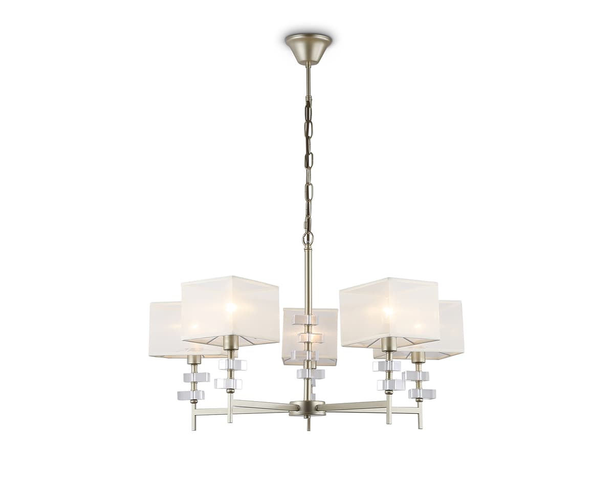 Подвесная люстра с абажурами LH71331/5 CGD золото E14/5 max 40W D700*850 Ambrella Light 10
