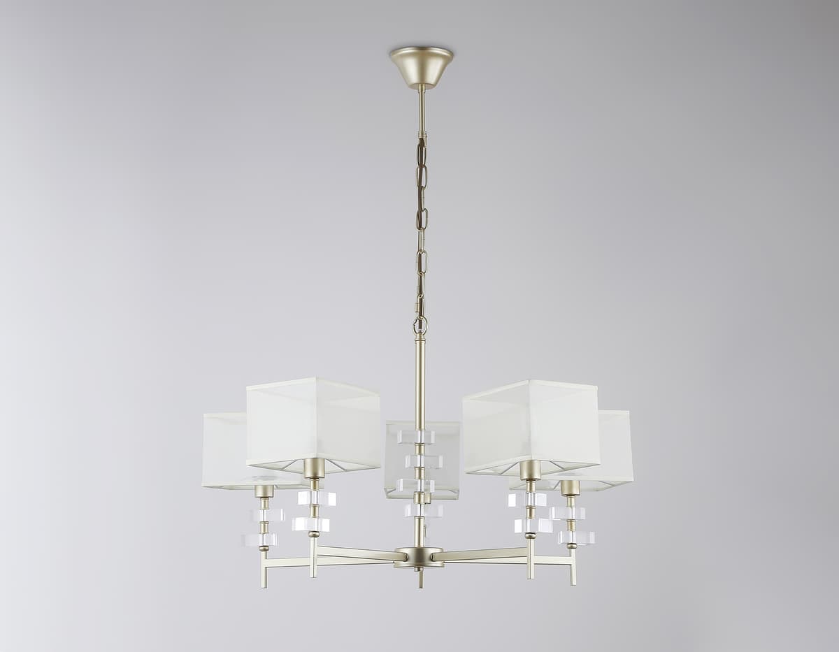 Подвесная люстра с абажурами LH71331/5 CGD золото E14/5 max 40W D700*850 Ambrella Light 11