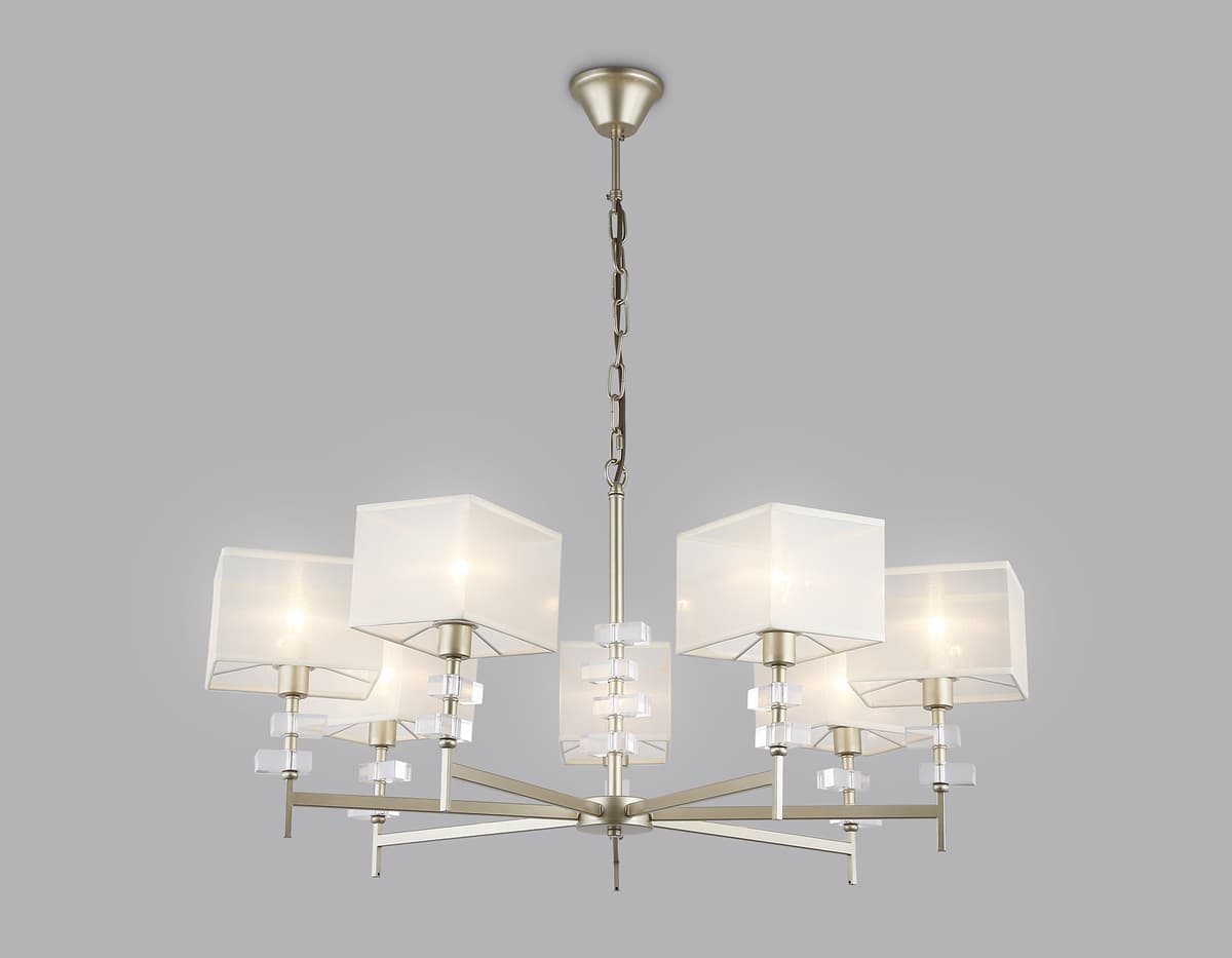 Подвесная люстра с абажурами LH71332/7 CGD золото E14/7 max 40W D*860*850 Ambrella Light 12