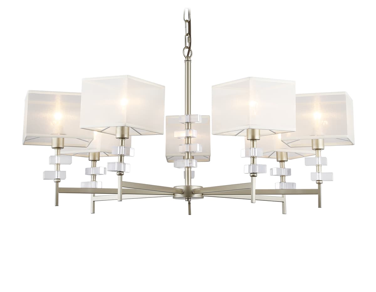Подвесная люстра с абажурами LH71332/7 CGD золото E14/7 max 40W D*860*850 Ambrella Light 8