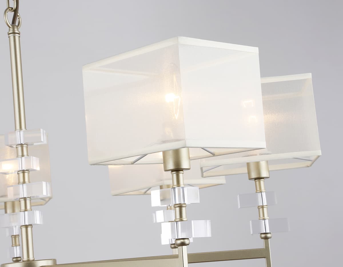 Подвесная люстра с абажурами LH71332/7 CGD золото E14/7 max 40W D*860*850 Ambrella Light 9