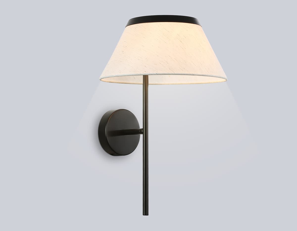 Настенный светильник с абажуром LH72455 BK/WH черный/белый Е14 max 40W 300*260*400 Ambrella Light 10