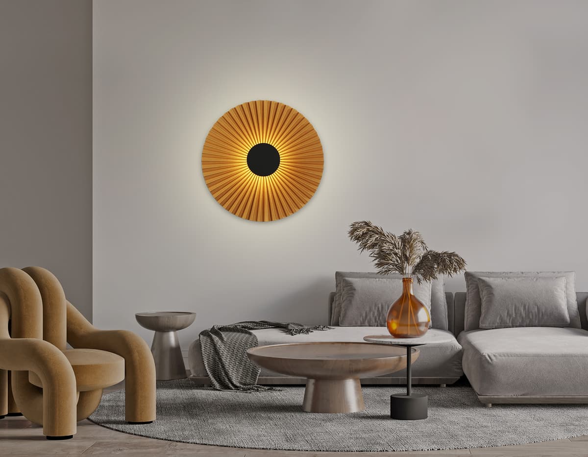 Настенный светодиодный светильник LH72647 BK/CF черный/кофе 6W 3000K D300*100 Ambrella Light 14