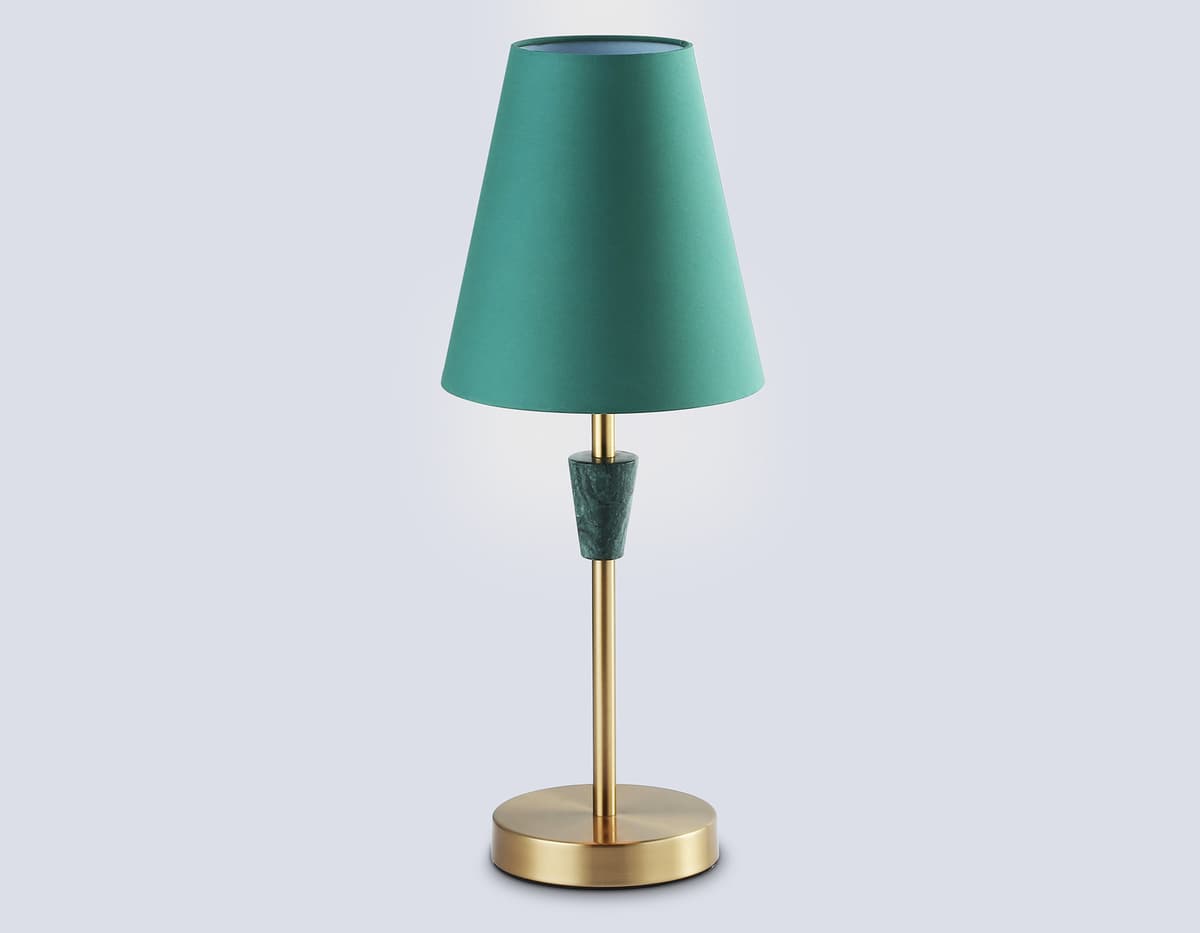 Настольная лампа с абажуром LH75057 BS/GN латунь/зеленый E14 max 40W D180*460 Ambrella Light 13