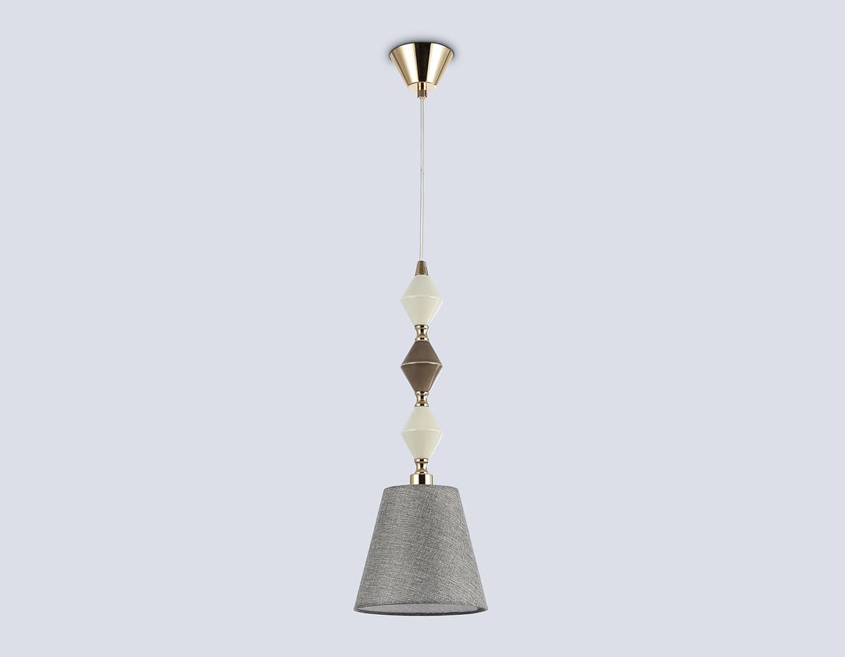 Подвесной светильник с абажуром LH75405 GD/GR золото/серый E14 max 40W 180*1445 Ambrella Light 12