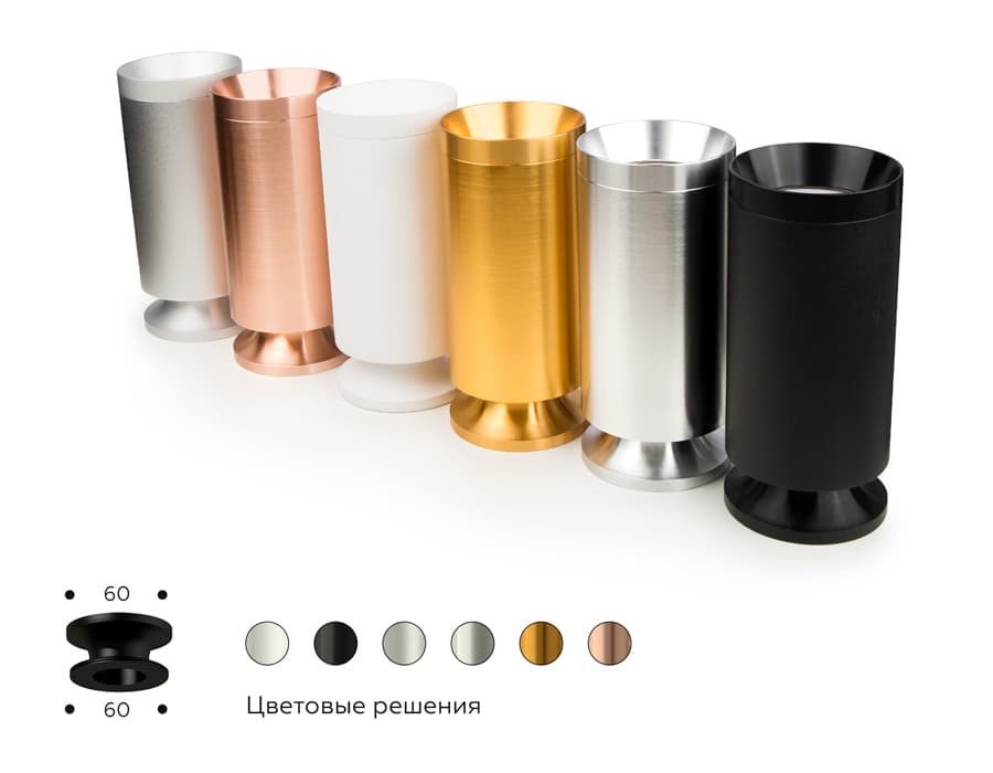 Насадка задняя накладная для корпуса светильника с диаметром отверстия D60mm N6906 PPG золото розовое полированное D60*H25mm Out20mm Ambrella Light 17