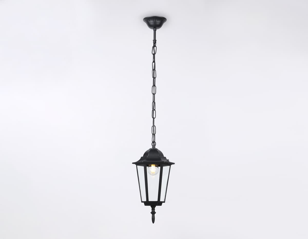 Уличный подвесной светильник ST2029 BK/CL черный/прозрачный IP54 E27 max 40W D150*780 Ambrella Light 10