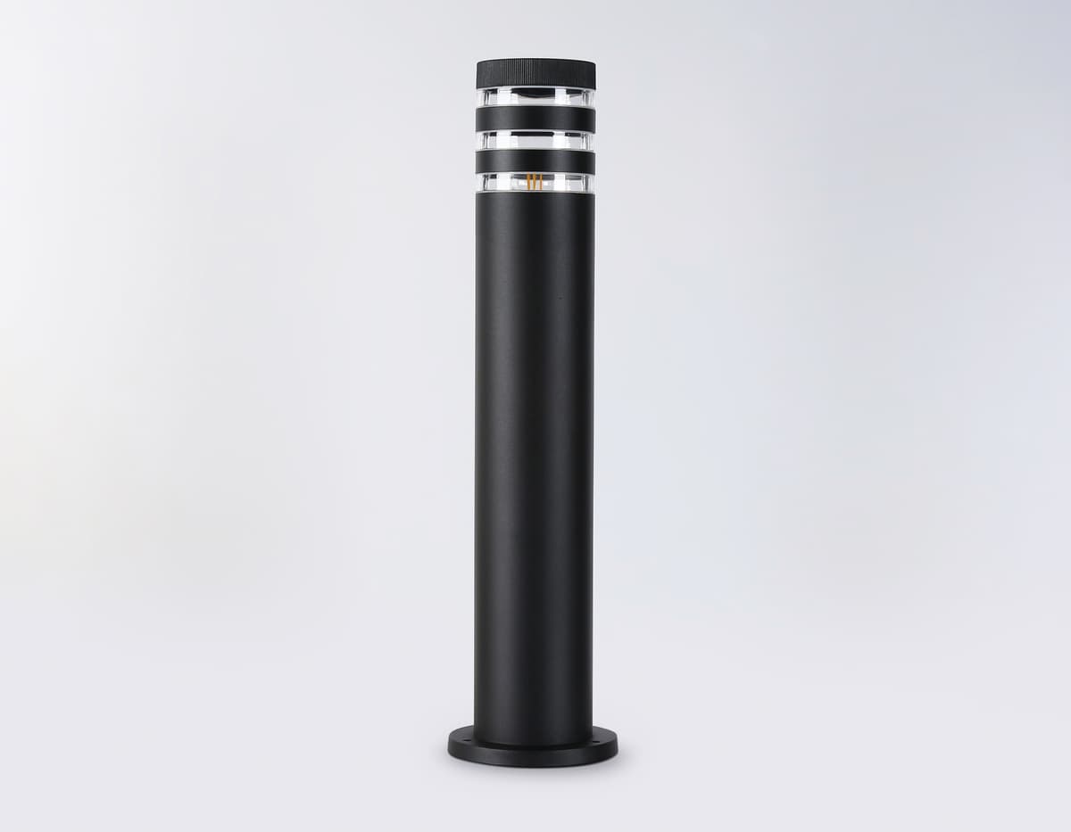 Уличный ландшафтный светильник ST2566 BK/CL черный/прозрачный IP54 E27 max 40W D110*625 Ambrella Light 8