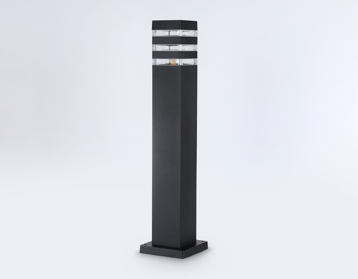 Уличный ландшафтный светильник ST2582 BK/CL черный/прозрачный IP54 E27 max 40W 90*90*630 Ambrella Light 10
