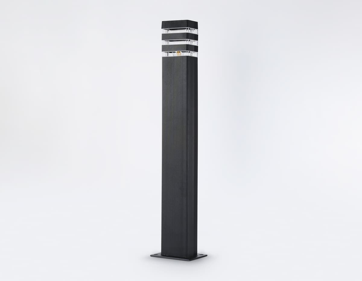 Уличный ландшафтный светильник ST2588 BK/CL черный/прозрачный IP54 E27 max 40W 110*65*800 Ambrella Light 10