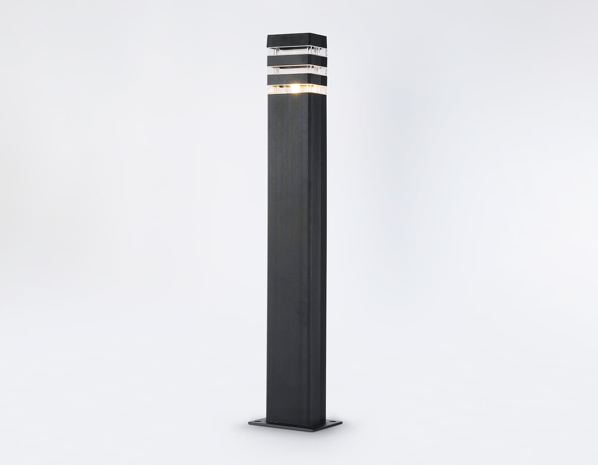 Уличный ландшафтный светильник ST2588 BK/CL черный/прозрачный IP54 E27 max 40W 110*65*800 Ambrella Light 9