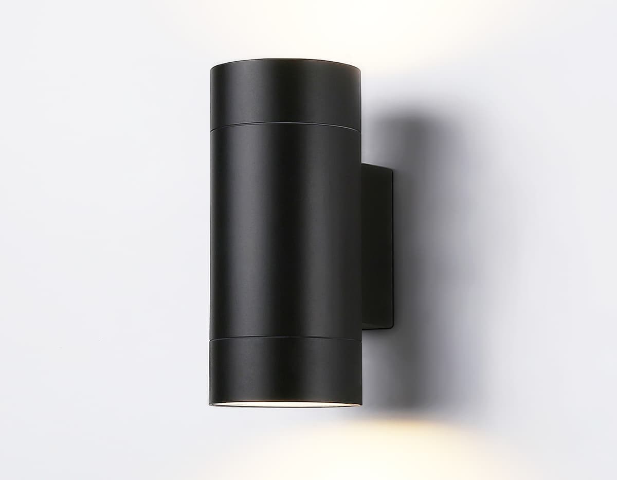 Уличный настенный архитектурный светильник ST3304/2 BK черный IP54 GX53/2 max 15W 205*90*140 Ambrella Light 7