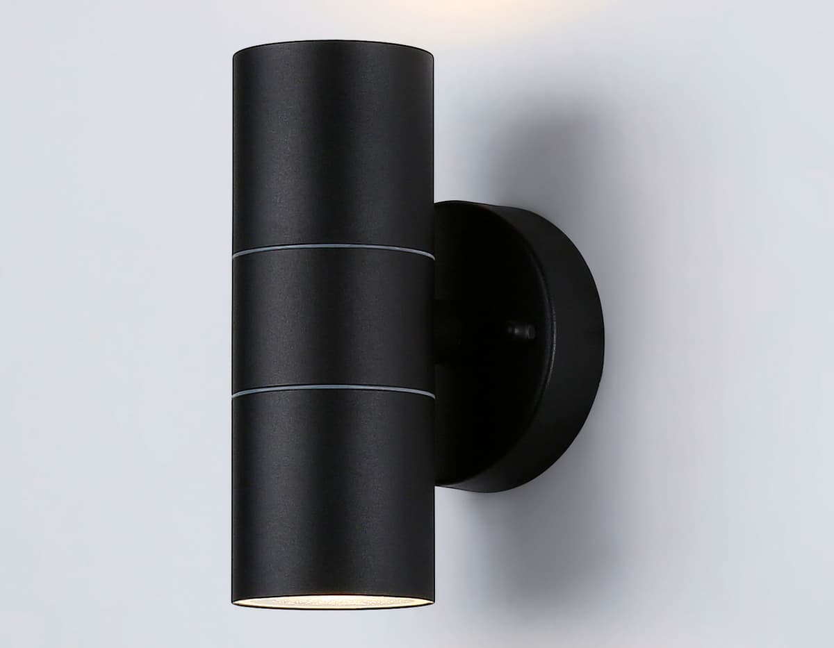 Уличный настенный архитектурный светильник ST3707/2 BK черный IP54 GU10/2 max 35W 160*60*95 Ambrella Light 8