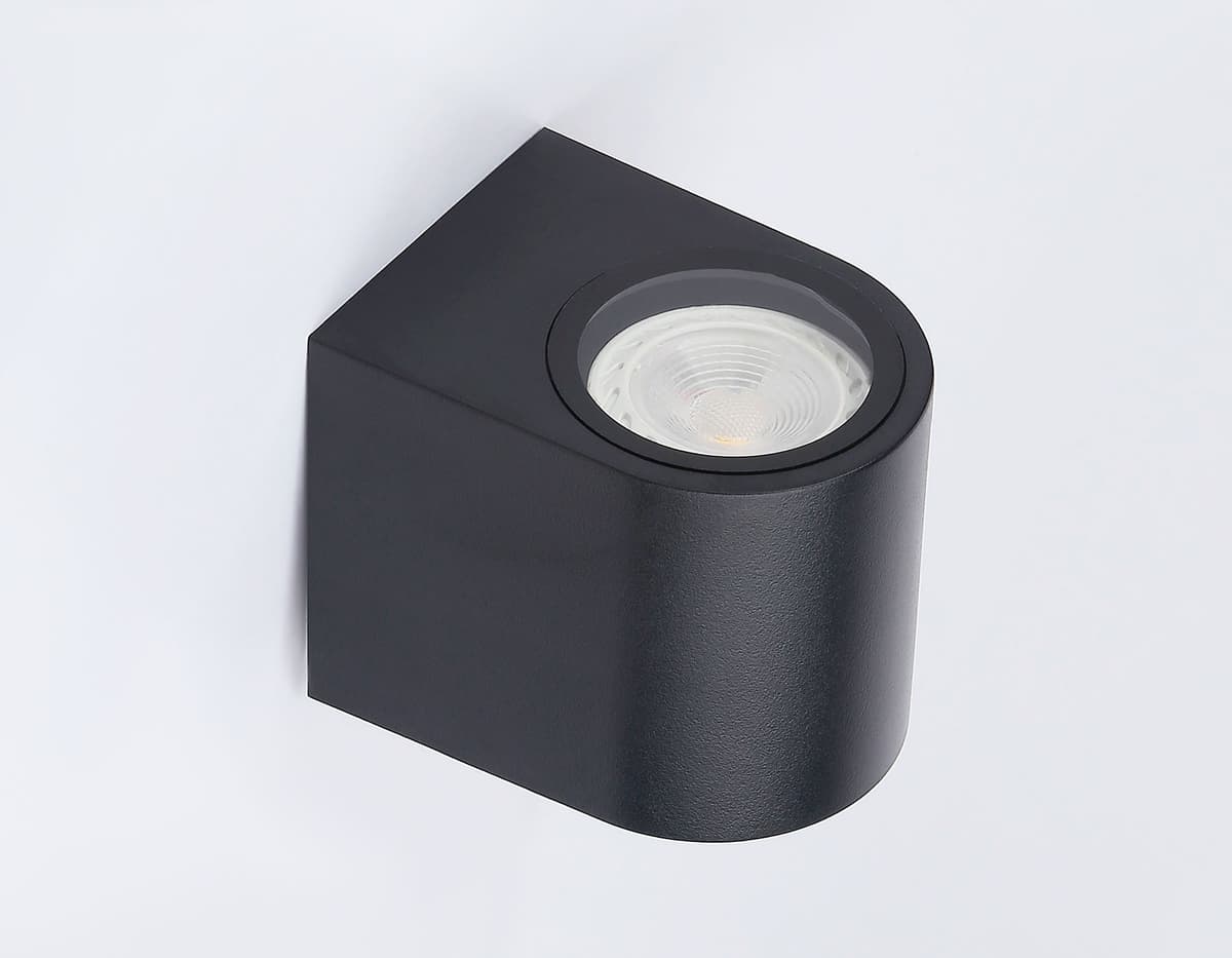 Уличный настенный архитектурный светильник ST3722 BK черный IP65 GU10 max 35W 80*72*95 Ambrella Light 5