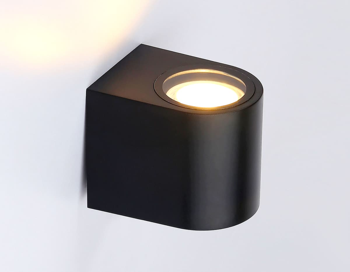 Уличный настенный архитектурный светильник ST3722 BK черный IP65 GU10 max 35W 80*72*95 Ambrella Light 6