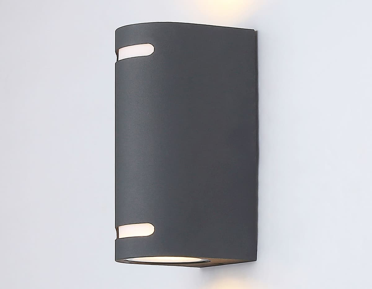 Уличный настенный архитектурный светильник ST3741/2 GR серый IP54 GU10/2 max 35W 150*68*92 Ambrella Light 8
