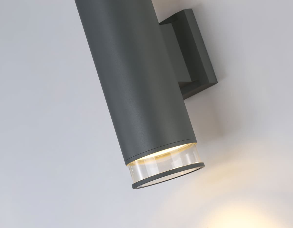 Уличный настенный архитектурный светильник ST3820/2 GR/CL серый/прозрачный IP54 GU10/2 max 35W 310*90*160 Ambrella Light 6