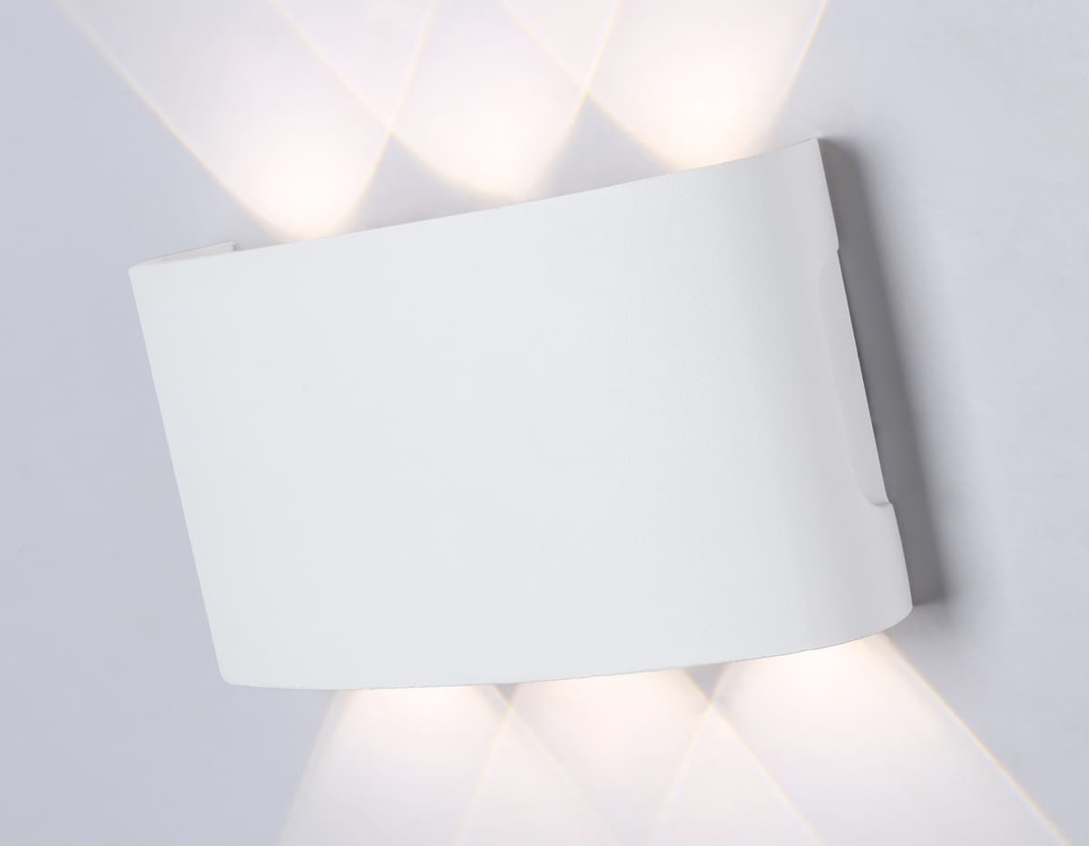 Уличный настенный архитектурный светодиодный светильник ST4455/6 WH белый IP65 LED 4200K 6W 158*80*40 Ambrella Light 6
