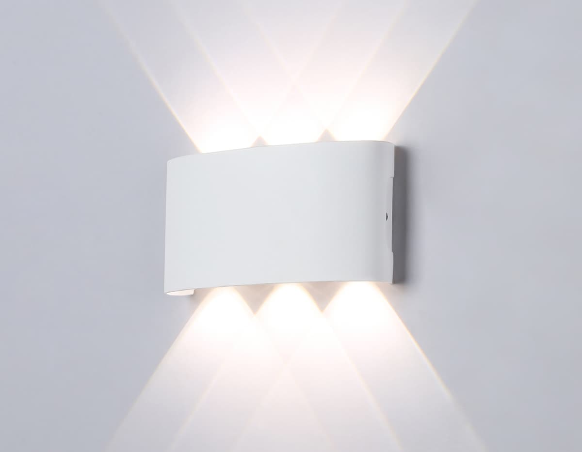 Уличный настенный архитектурный светодиодный светильник ST4455/6 WH белый IP65 LED 4200K 6W 158*80*40 Ambrella Light 7
