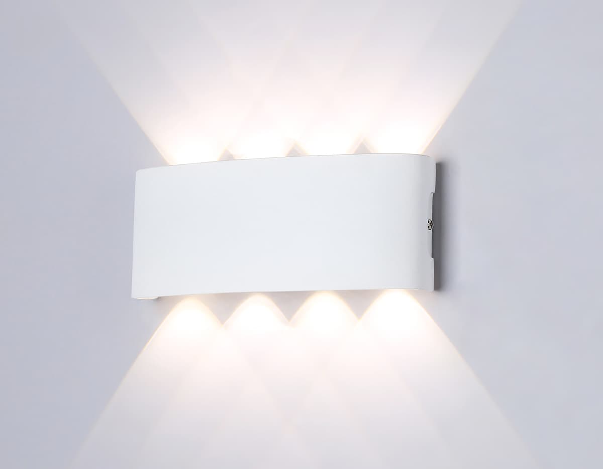 Уличный настенный архитектурный светодиодный светильник ST4461/8 WH белый IP65 LED 4200K 8W 210*80*46 Ambrella Light 7
