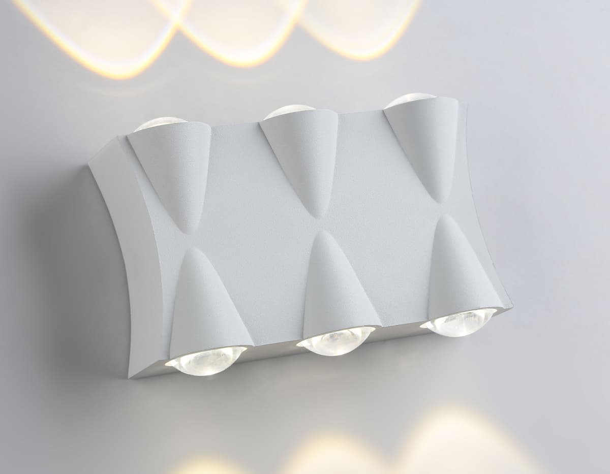 Уличный настенный светодиодный светильник IP54 ST4485/6 WH белый LED 4200K 6W IP54 140*80*45 Ambrella Light 6