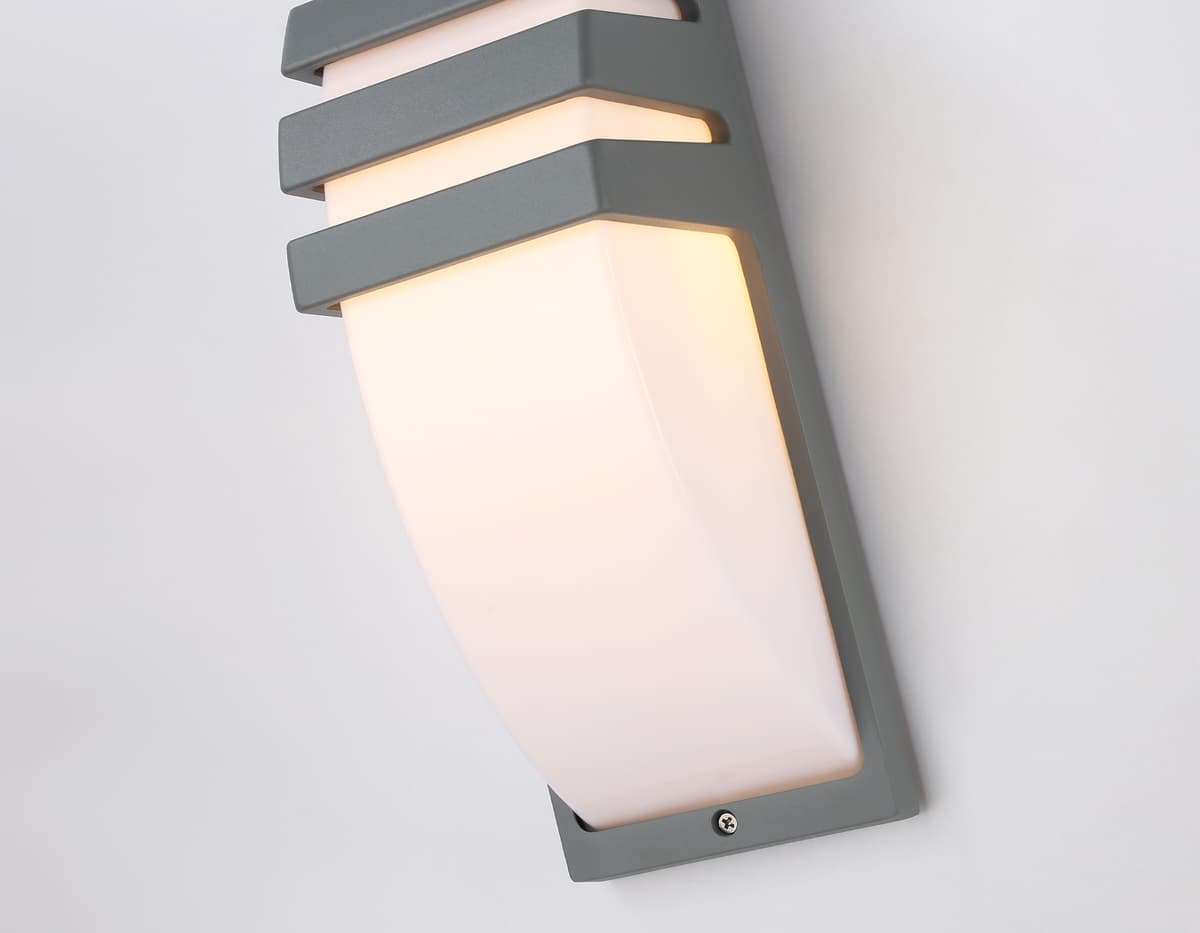 Уличный настенный архитектурный светильник ST5201 GR серый IP54 E27 max 40W 331*112*35 Ambrella Light 7