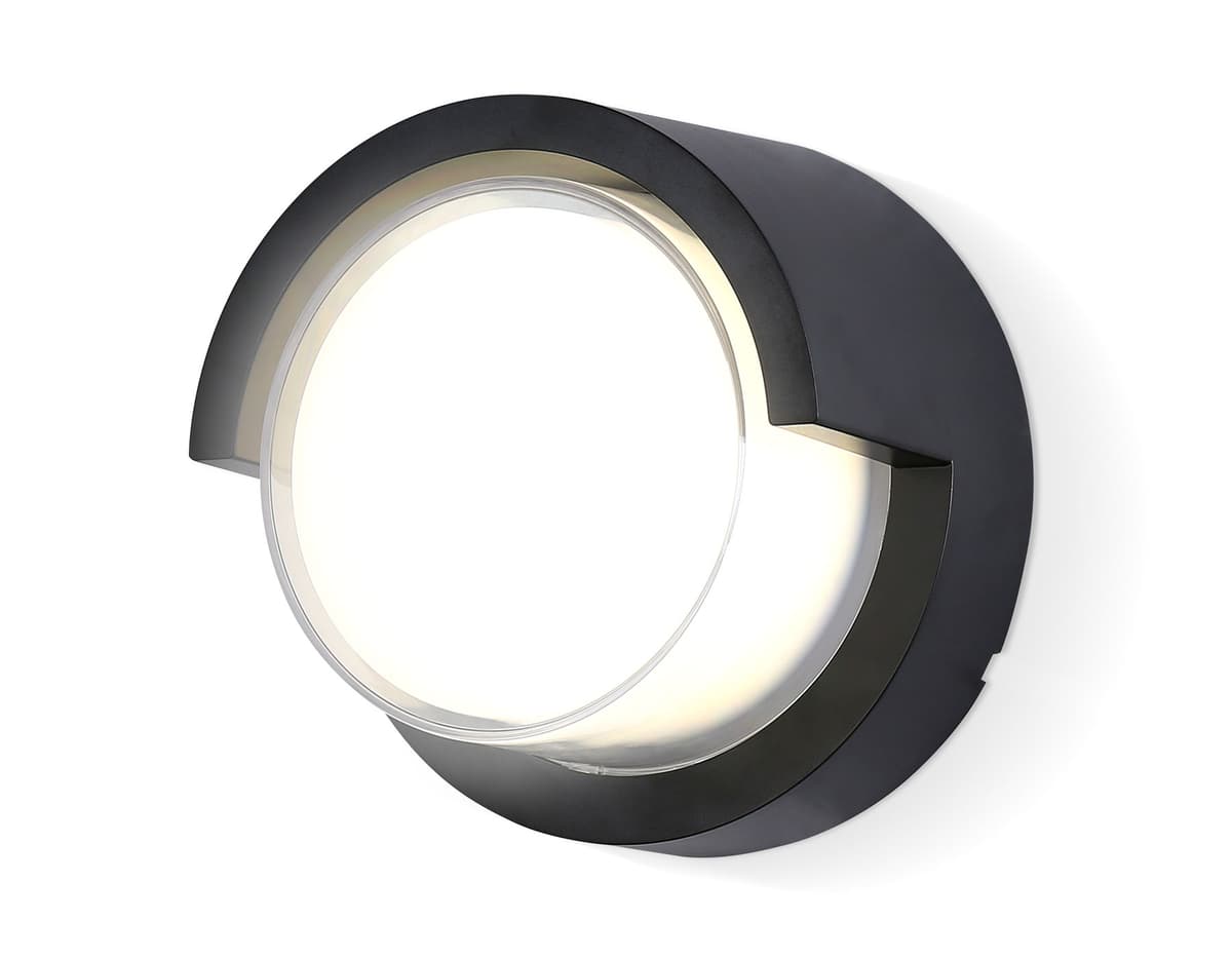 Уличный настенный архитектурный светодиодный светильник ST5231 BK черный IP65 LED 4200K 12W D169*100 Ambrella Light 5