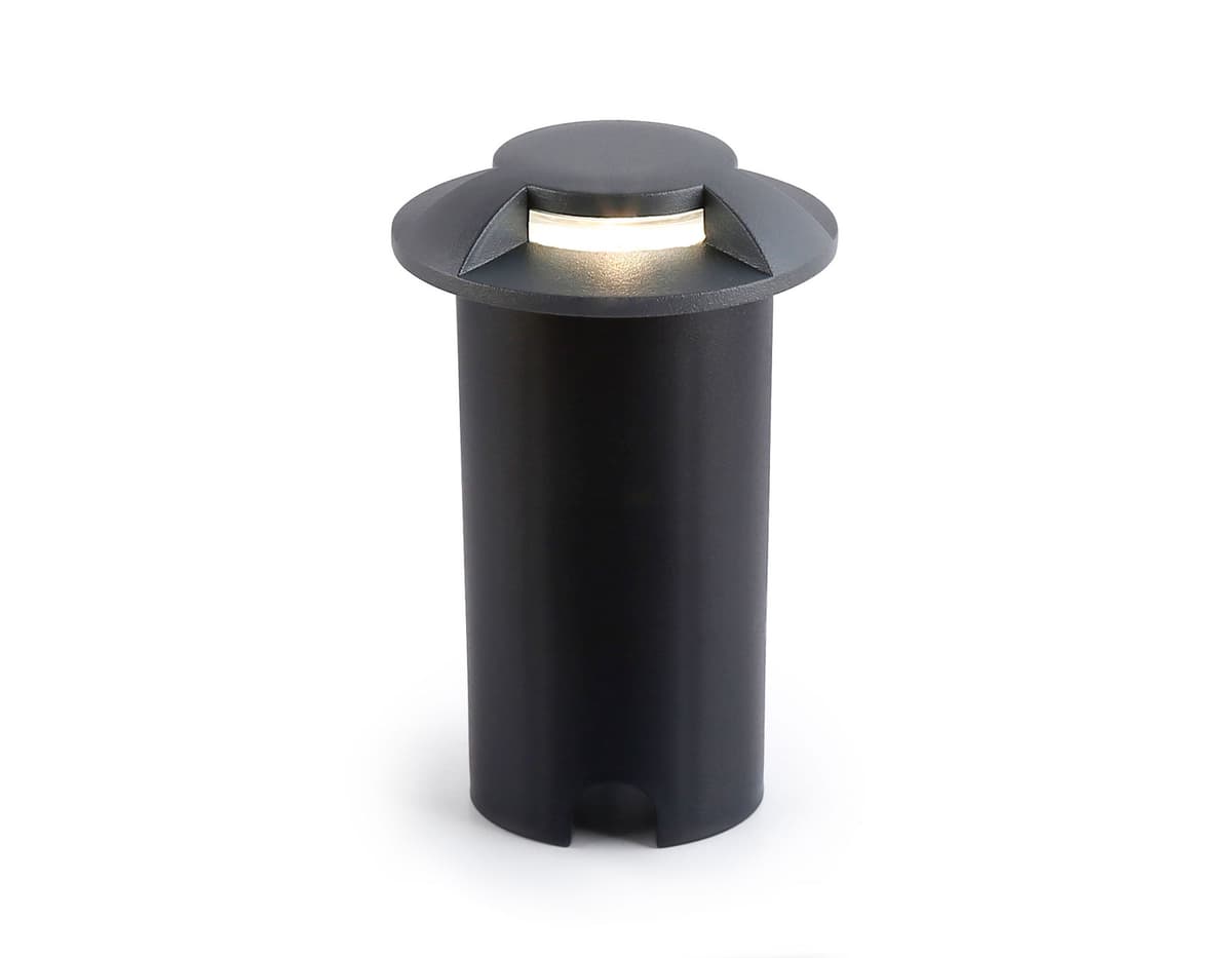Уличный светодиодный светильник в грунт ST6524 GR серый IP67 LED 4200K 1W D60*93 Ambrella Light 6