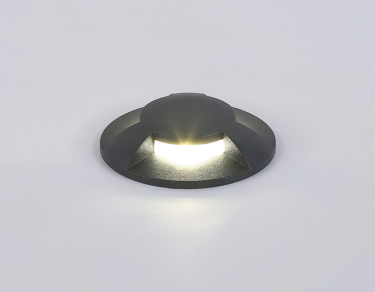 Уличный светодиодный светильник в грунт ST6524 GR серый IP67 LED 4200K 1W D60*93 Ambrella Light 9