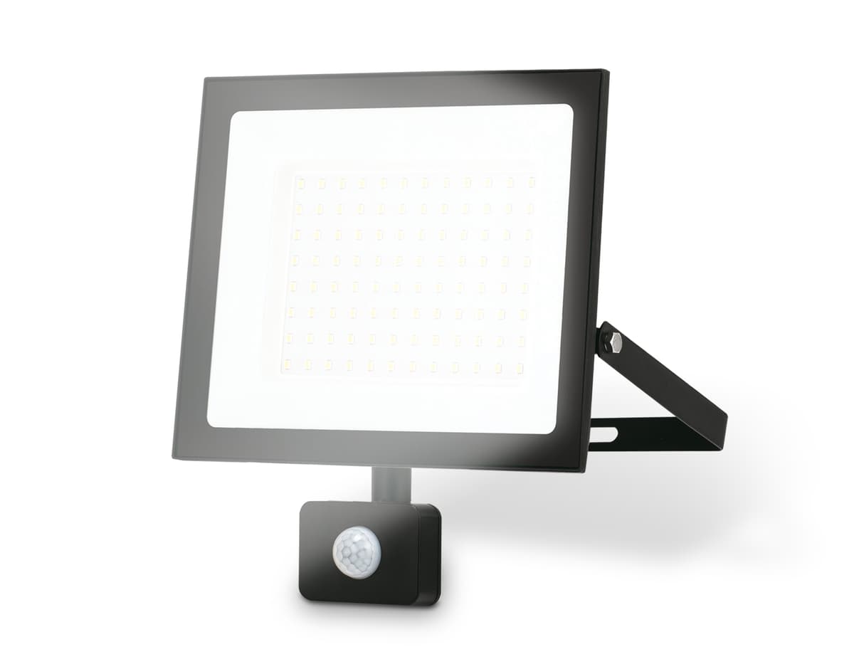 Прожектор светодиодный с датчиком движения ST8118 BK черный IP65 LED 6500K 100W 208*178*31 Ambrella Light 4