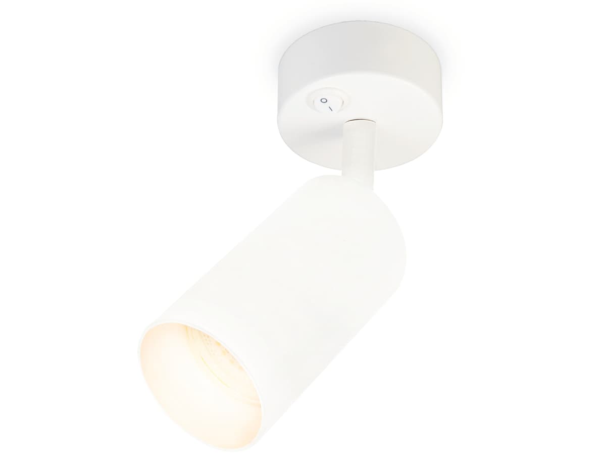 Накладной спот с выключателем TA126 WH белый GU10 max 12W D70*164*D55 Ambrella Light 7