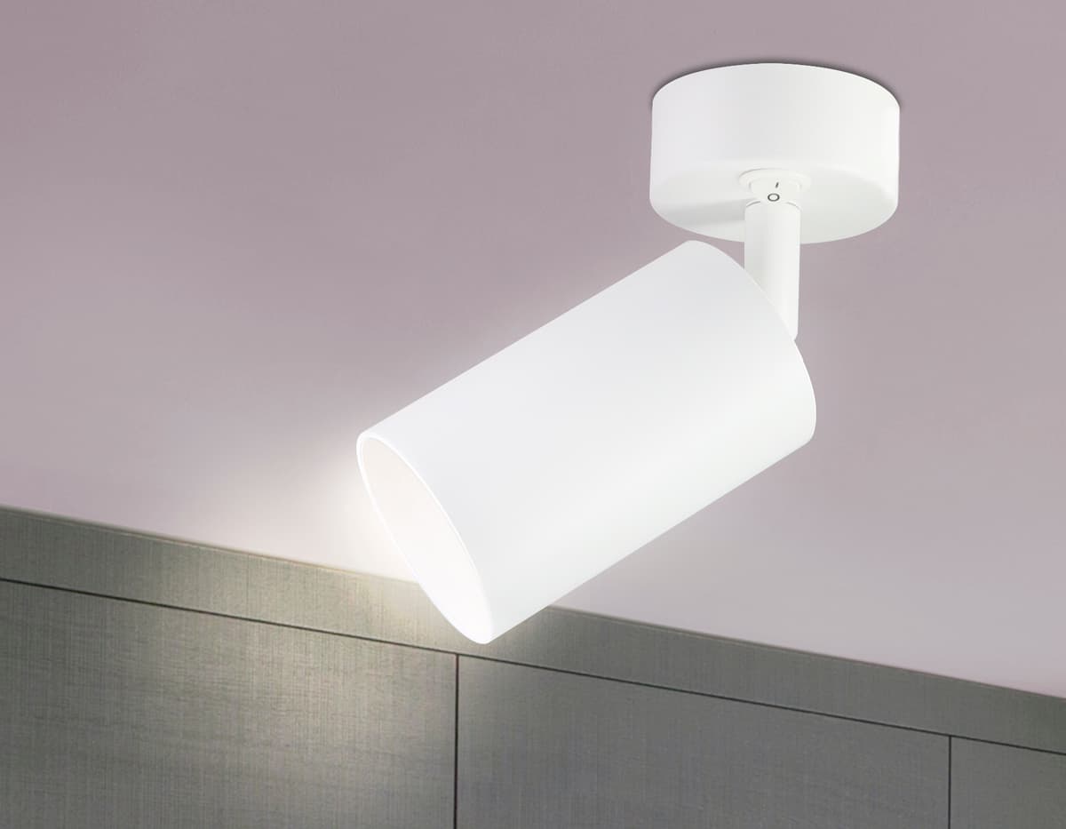 Накладной спот с выключателем TA126 WH белый GU10 max 12W D70*164*D55 Ambrella Light 9